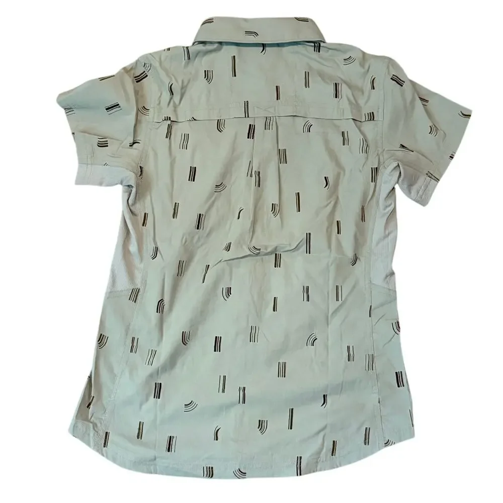 REI Co-op Women’s XS Green Vented Hiking Button Down Shirt Pockets